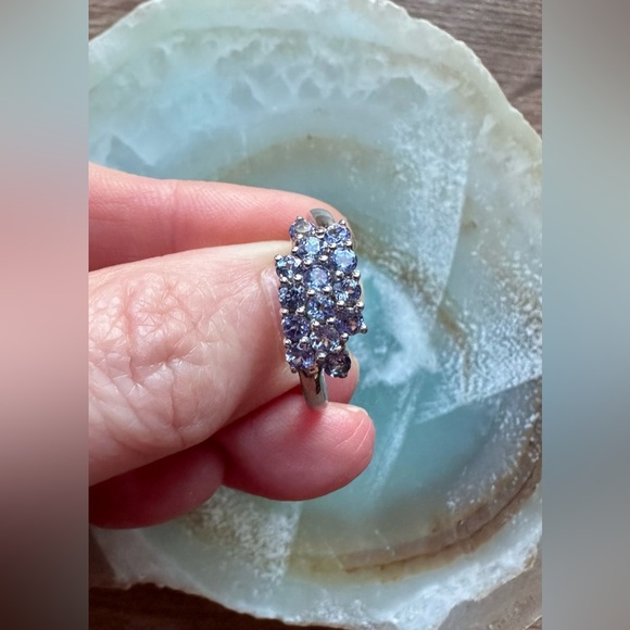 Tanzanite Sterling Silver Ring 6.75 - Picture 2 of 7